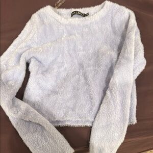 BALBOA Fuzzy Light Blue Sweater